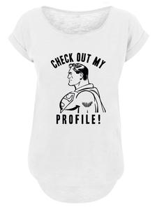 Удлиненная футболка с принтом Супермена DC Comics. Посмотрите мой профиль в белом цвете. F4NT4STIC