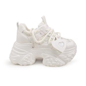 Кроссовки женские толстые низкие Shoe Cabinet Floral Language, цвет Black Rhinestone [597-76]