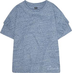 Футболка свободного кроя с оборками для девочек Levi's, Powder Blue Heather