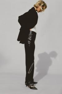 Прямые брюки с покрытием H&M, черный