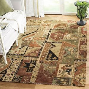 Ковер SAFAVIEH, 290 x 412 см, Bergama Collection, Multi, ручной работы традиционный пэчворк из шерсти, идеально подходит для помещений с высокой проходимостью в гостиной, спальне (BRG125A)