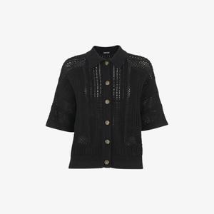 Рубашка крючком с короткими рукавами на пуговицах Whistles, черный
