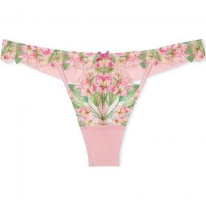 Victoria's Secret Трусики-стринги Dream Angels Lily с вышивкой / бежевые