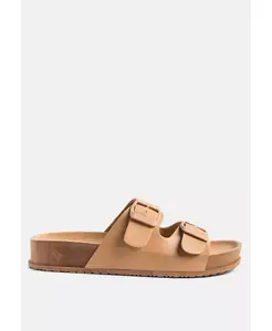 Женские сандалии Minata на платформе с пряжкой London Rag, загар/бежевый