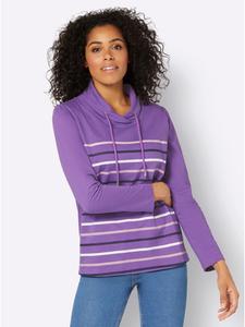 Рубашка с воротником-стойкой в фиолетовую полоску WITT WEIDEN