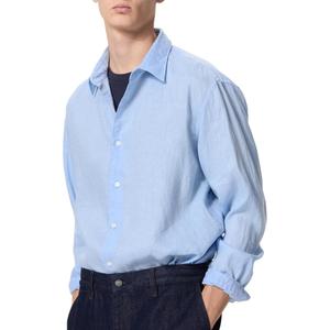 UNIQLO Рубашка унисекс аква-синяя