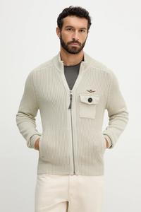 Хлопковый кардиган Aeronautica Militare, бежевый