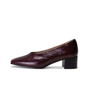 SHOEMAKER QUEEN Женские туфли на платформе с массивным каблуком красно-коричневые, цвет Red Brown