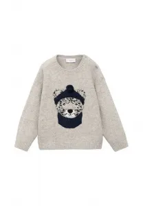 Детский джемпер Mango Kids, Light Grey