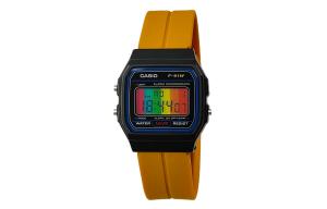 CASIO Кварцевые часы Retrofit Series с силиконовым ремешком, мужские часы с черным циферблатом