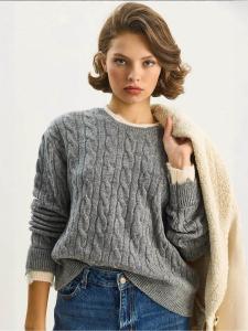 Bianco Lucci Свитер в сером дениме