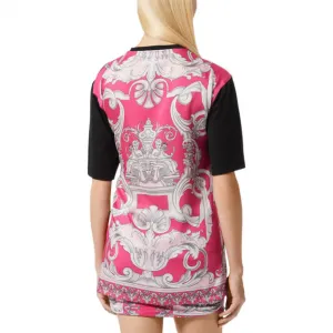 Футболка с принтом Safety Pin Baroque VERSACE, черный