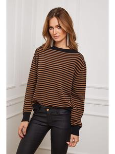 Свитер Астро цвета кэмел/черный Joséfine