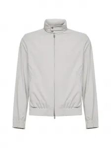 Куртка на молнии с кнопками Brunello Cucinelli, серый