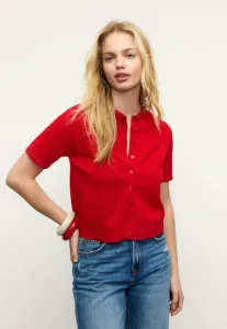 Кардиган на пуговицах Stradivarius, Red