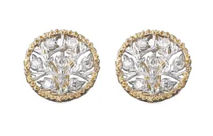 BUCCELLATI Золотые серьги с бриллиантами из белого золота для женщин Gold