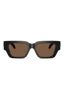 Солнцезащитные очки прямоугольной формы с деталью Medusa Versace, черный