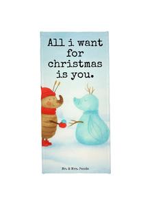 Mr. & Mrs. Panda Банное полотенце с изображением мотылька и снеговика, нежно-голубого цвета