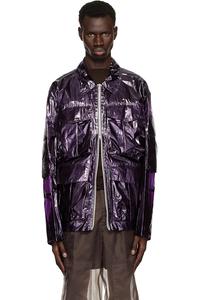 Прозрачная куртка с эффектом овердай Dries Van Noten, фиолетовый