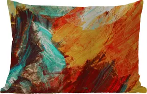 Подушка для улицы - Живопись - Абстрактная - Масло - 60x40 см - Устойчива к атмосферным воздействиям - Подушка для отдыха - Декоративная подушка - Подушка для дома MuchoWow