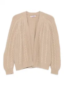 Кардиган фактурной вязки Liska, коричневый