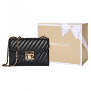 MICHAEL KORS Женская черная сумка через плечо среднего размера из искусственной кожи Rose