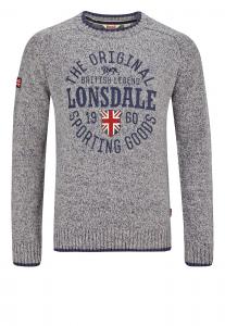 Свитер LONSDALE Borden, Mottled Grey