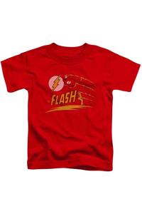 Футболка DC Comics Flash "Быстрее молнии" с коротким рукавом для детей Gildan, красный