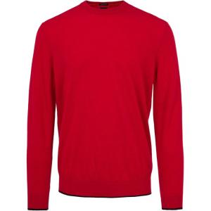 Hugo Boss Мужской трикотаж, красный, с круглым вырезом, средней жесткости