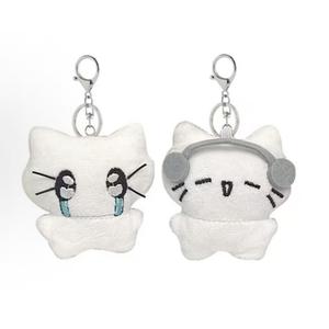 Dolls and bears dance Милый котенок в белых наушниках, подвеска/плюшевая кукла плачущий котенок, высота 6см/25см