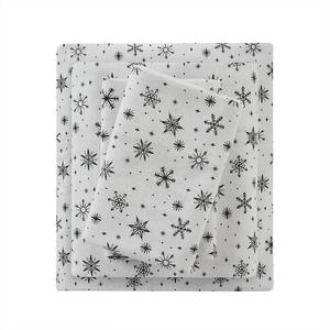 Комплект большого фланелевого простыня Beautyrest, цвет Black Snowflakes