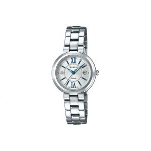 CASIO Часы Women's SHEEN 32mm Silver Watch, Silver Dial