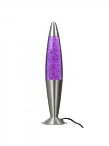 Licht-Erlebnisse Лавовая лампа EEK G Ø 11 x (В) 42 см, серебристые блестки (фиолетовый)