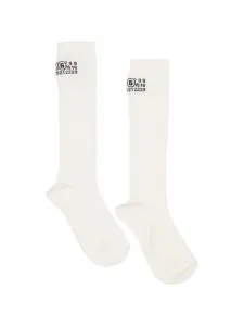 Рифленые носки с логотипом Mm6 Maison Margiela, белый