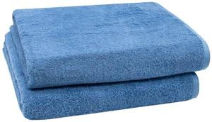 Банное полотенце Zollner 00000321 2 шт, 100x1x150 см, синий