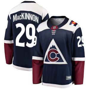 Мужская темно-синяя футболка с логотипом Nathan MacKinnon Colorado Avalanche Alternate Breakaway Player Fanatics