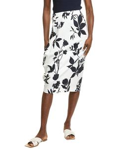 Альфа Студио плиссированная миди-юбка ALPHA STUDIO, белый