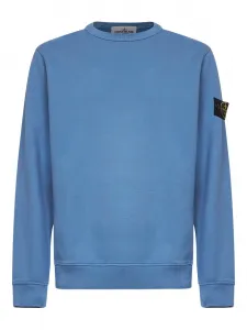 Толстовка с круглым вырезом в рубчик Stone Island, синий