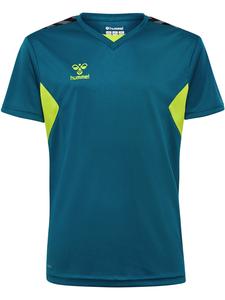 Футболка Hummel S/S Hmlauthentic Pl Jersey S/S Kids, цвет BLUE CORAL/SULPHUR SPRING