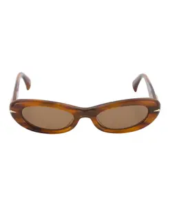 Узкие овальные солнцезащитные очки «numero uno» Le Specs, коричневый