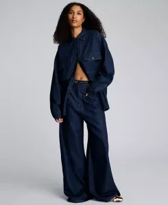 Женская рубашка свободного кроя на пуговицах Kenneth Cole, синий