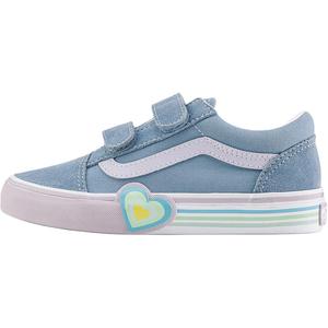 Детские кроссовки для скейтбординга Old Skool V Low Top для детей от 3 до 7 лет Vans, синий