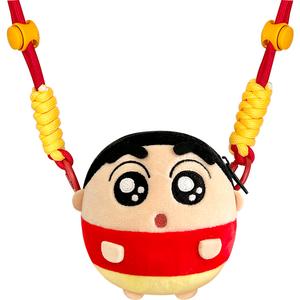 Плюшевая кукла в форме яйца с отстегивающимся кошельком для монет, 9 см, герои мультфильма "Крайон Син-чан" Crooked Melon Production, Cell Phone Back Clamp-Shin-Chan