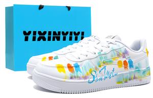 Erke Низкие, дышащие, нескользящие, мягкие кроссовки для скейтбординга унисекс, белые, оранжевые, синие