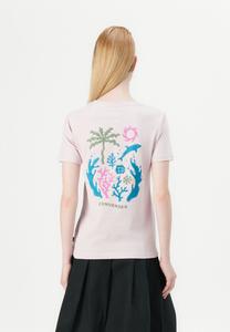 Футболка с принтом SEA GRAPHIC TEE Converse, розовый