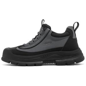 Износостойкие короткие уличные ботинки мужские серые черные Jeep