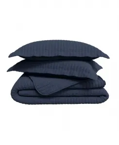 Комплект постельного белья с наволочками Linery & Co, темно-синий