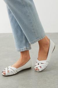 Хорошо для подошвы: кожаные тканые туфли Layla Dorothy Perkins, белый