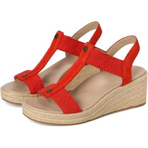 Женские сандалии Vionic Calera на танкетке из нубука, цвет «вишневый томат», модель ZOGG2207