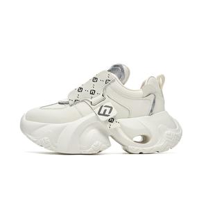 FION Низкие универсальные массивные кроссовки Eye Of Time, женские, бежево-серебристые